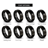 font options for inside engraving on black pitmaster rings