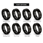font options for inside engraving on black pizza cutter wheel rings