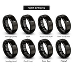 font options for inside engraving on black pizza cutter wheel rings