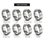 font options for inside engraving on gray pl rings