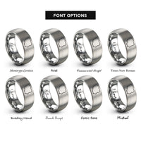 font options for inside engraving on gray pl rings