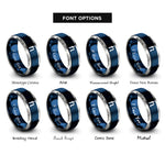 font options for inside engraving on blue & gray plancks constant rings