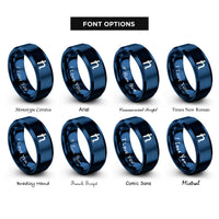 font options for inside engraving on blue plancks constant rings