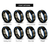 font options for inside engraving on gunmetal & blue plancks constant rings