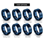 font options for inside engraving on blue planetary alignment rings