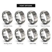 font options for inside engraving on grey planetary alignment rings
