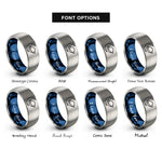 font options for inside engraving on blue & gray planetary conjunction rings