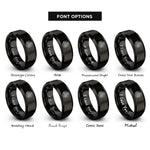 font options for inside engraving on black planetary gear set rings