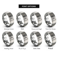 font options for inside engraving on gray planetary rover rings