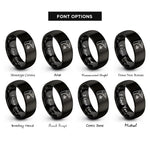 font options for inside engraving on black plasma cutter rings