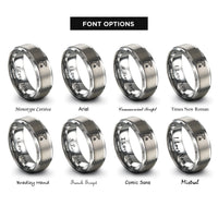 font options for inside engraving on grey plasma cutter rings