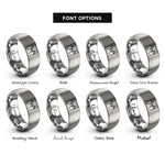 font options for inside engraving on gray playing octaves rings