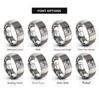 font options for inside engraving on gray playing octaves rings