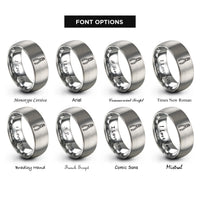font options for inside engraving on silver pliers rings