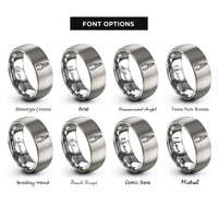 font options for inside engraving on silver pliers rings