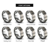 font options for inside engraving on gray pliers rings