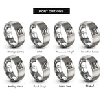 font options for inside engraving on grey plow rings