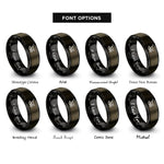 font options for inside engraving on gunmetal & black plow rings
