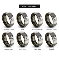 font options for inside engraving on gunmetal & grey plumber pipe rings