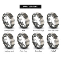 font options for inside engraving on silver pnp transistor rings