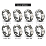 font options for inside engraving on grey pnp transistor rings