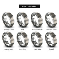 font options for inside engraving on gray pocket watch rings