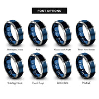 font options for inside engraving on blue & grey point reyes lighthouse rings