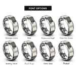 font options for inside engraving on grey point reyes lighthouse rings