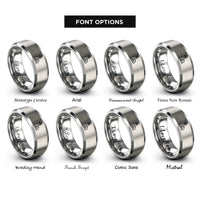 font options for inside engraving on grey point reyes lighthouse rings