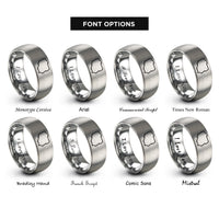 font options for inside engraving on silver poland rings