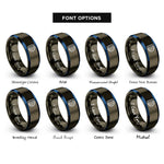 font options for inside engraving on gunmetal & blue polar grid rings