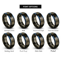 font options for inside engraving on gunmetal & blue polar grid rings