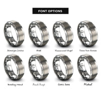 font options for inside engraving on gray police badge shield rings