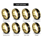 font options for inside engraving on black & gold police hat rings