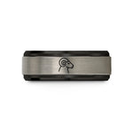tungsten carbide ring him – black & gray tungsten ram wedding band
