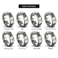 font options for inside engraving on gray popsicle rings