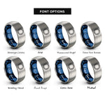 font options for inside engraving on blue & grey porthole rope rings
