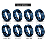 font options for inside engraving on blue portland light rings