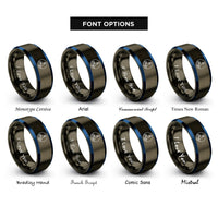 font options for inside engraving on gunmetal & blue portland light rings