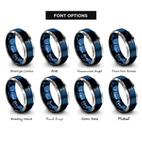 font options for inside engraving on blue & gray portland lighthouse rings