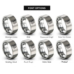 font options for inside engraving on gray poseidon trident rings