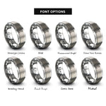 font options for inside engraving on silver pound sterling rings