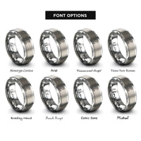 font options for inside engraving on silver pound sterling rings
