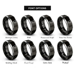 font options for inside engraving on black & grey pour over dripper rings