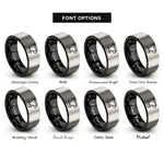 font options for inside engraving on black & gray pour over dripper rings