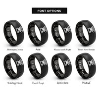 font options for inside engraving on black pour over dripper rings