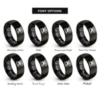 font options for inside engraving on black pour over dripper rings