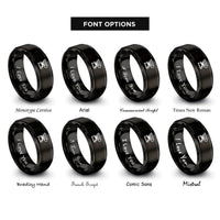 font options for inside engraving on black pour over dripper rings
