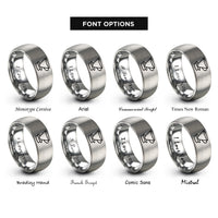 font options for inside engraving on grey pour over dripper rings