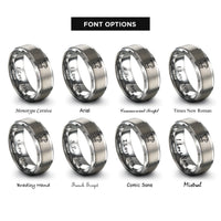 font options for inside engraving on gray pour over dripper rings
